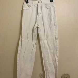 shein wide leg white jeans🐚